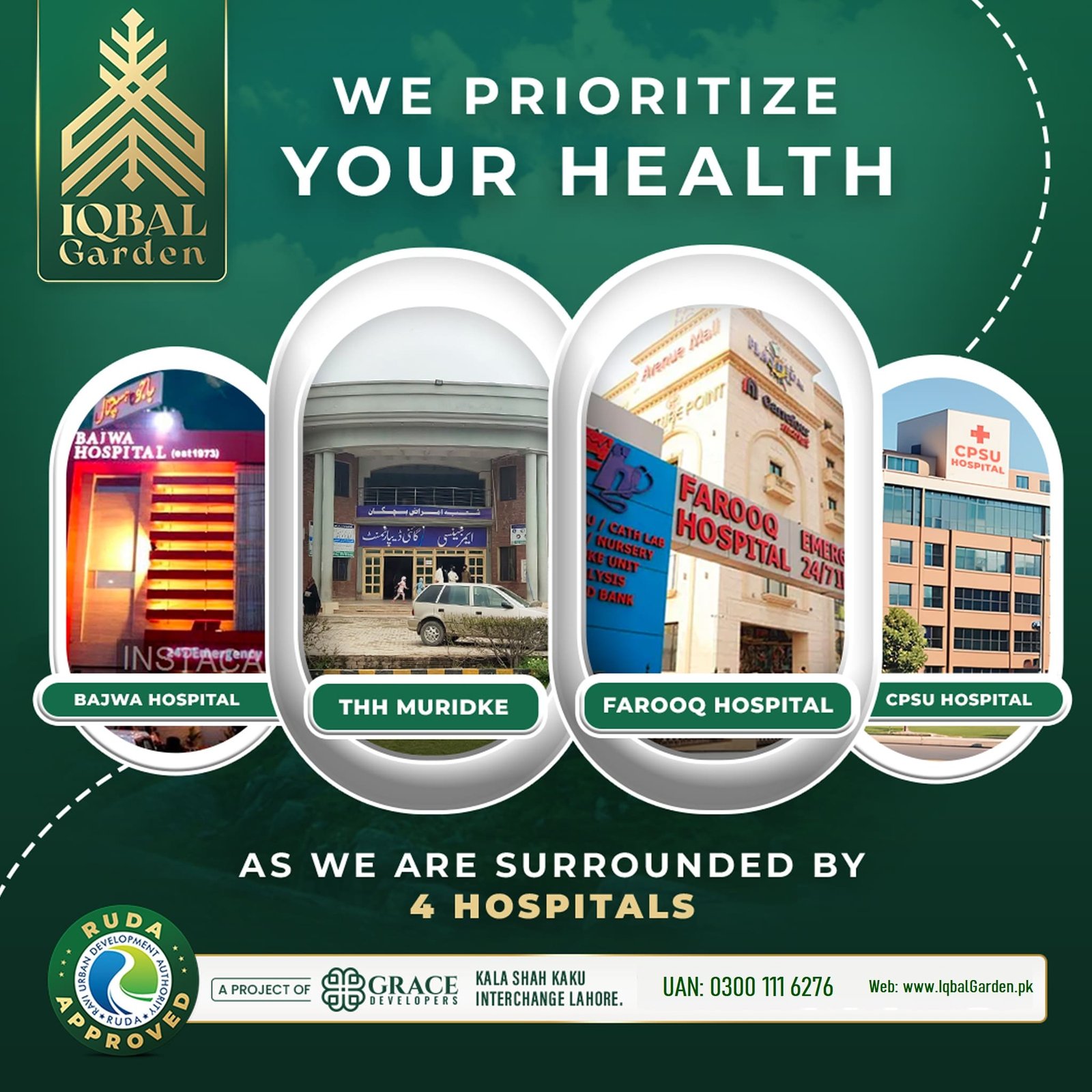 Hospitals near Iqbal Garden Lahore