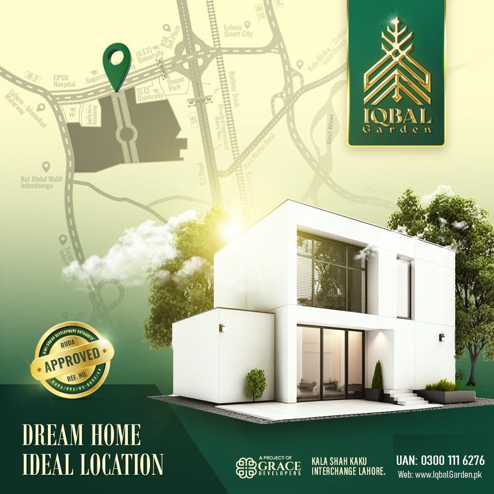 Iqbal Garden Lahore Location Map