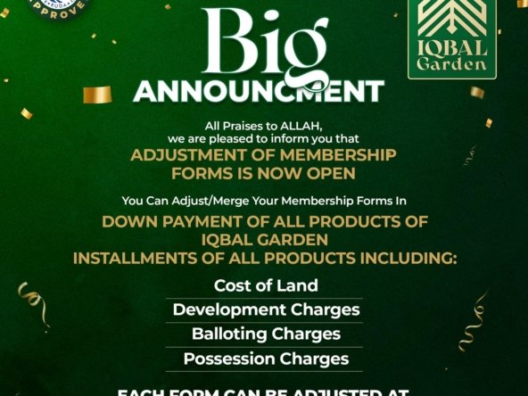 Iqbal Garden Adjustment Membership Forms