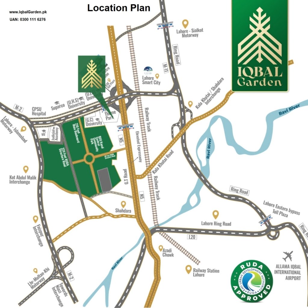 Iqbal Garden Lahore Location Plan Details
